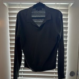 Banana republic green open v neck sweater